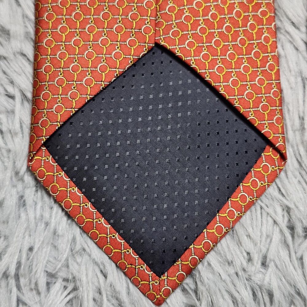 Firenze Tie Mens Luxury Silk Geometric Pattern Made In Italy 60in‎ Dress Necktie - Picture 4 of 8